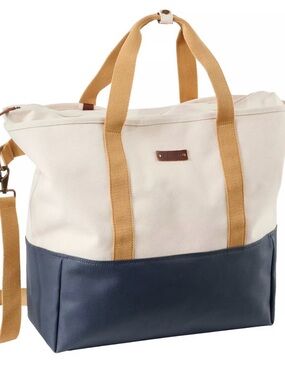 LL Bean Large N’oreaster Boat n Tote Canvas Bag with handles and strap